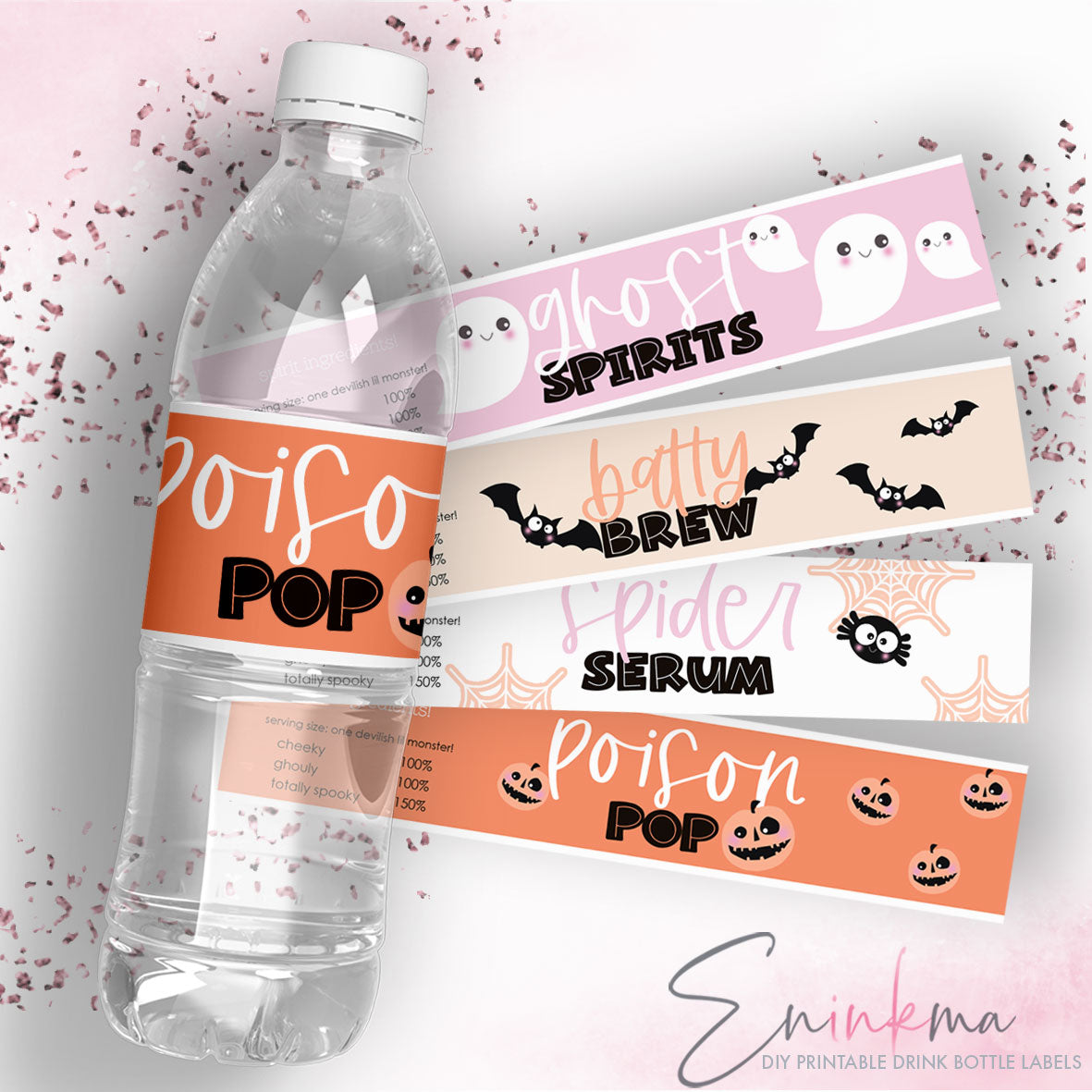 Halloween Drink Bottle Labels | Edit, Download and Print Now! – Eninkma