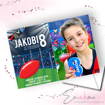 Aussie Rules Photo Invitations