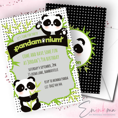 Panda Invitations