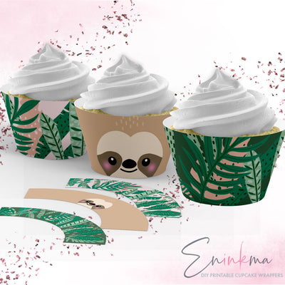 Sloth Cupcake Wrappers