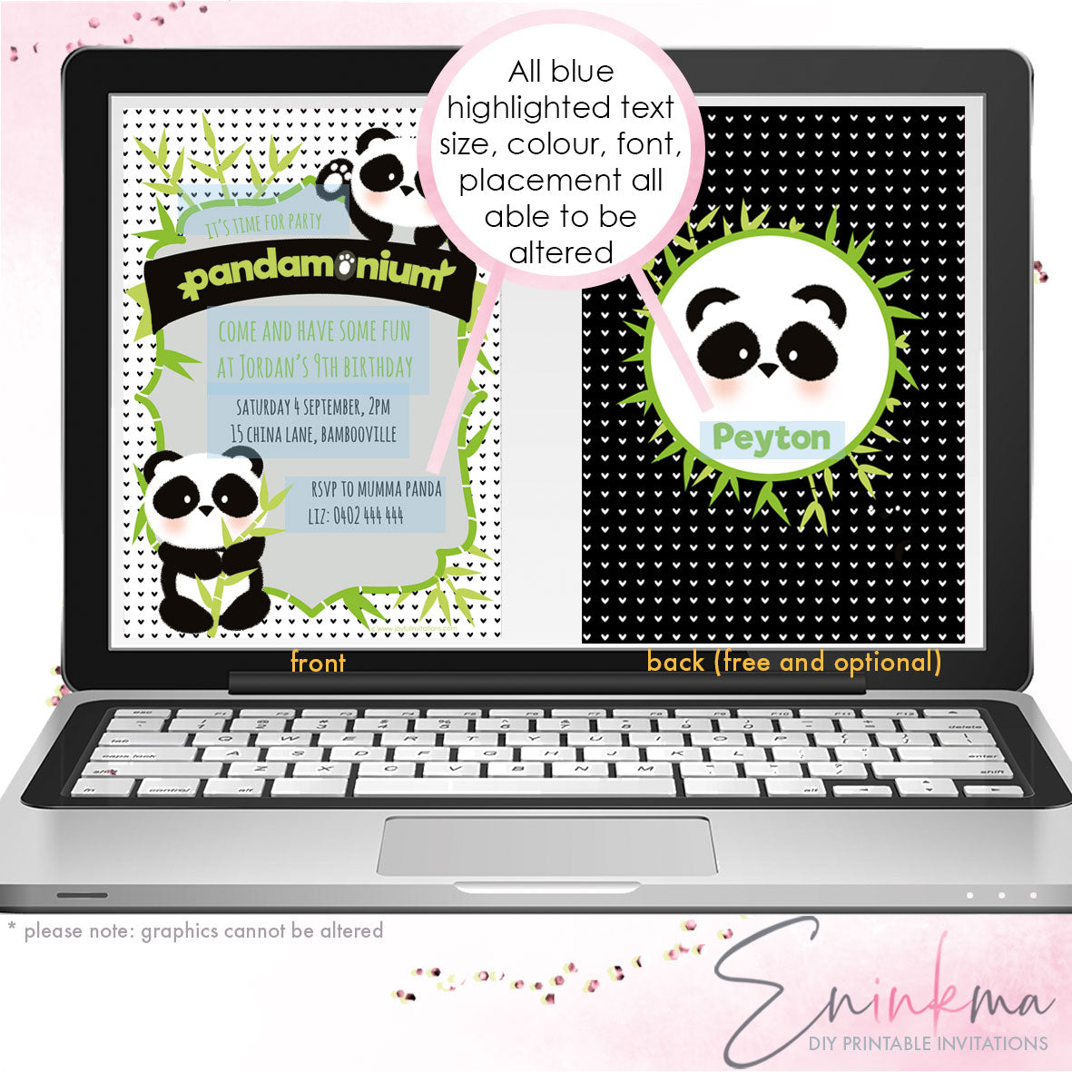 Printable Panda Invitations